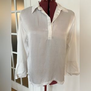 White Polo Collared Shirt